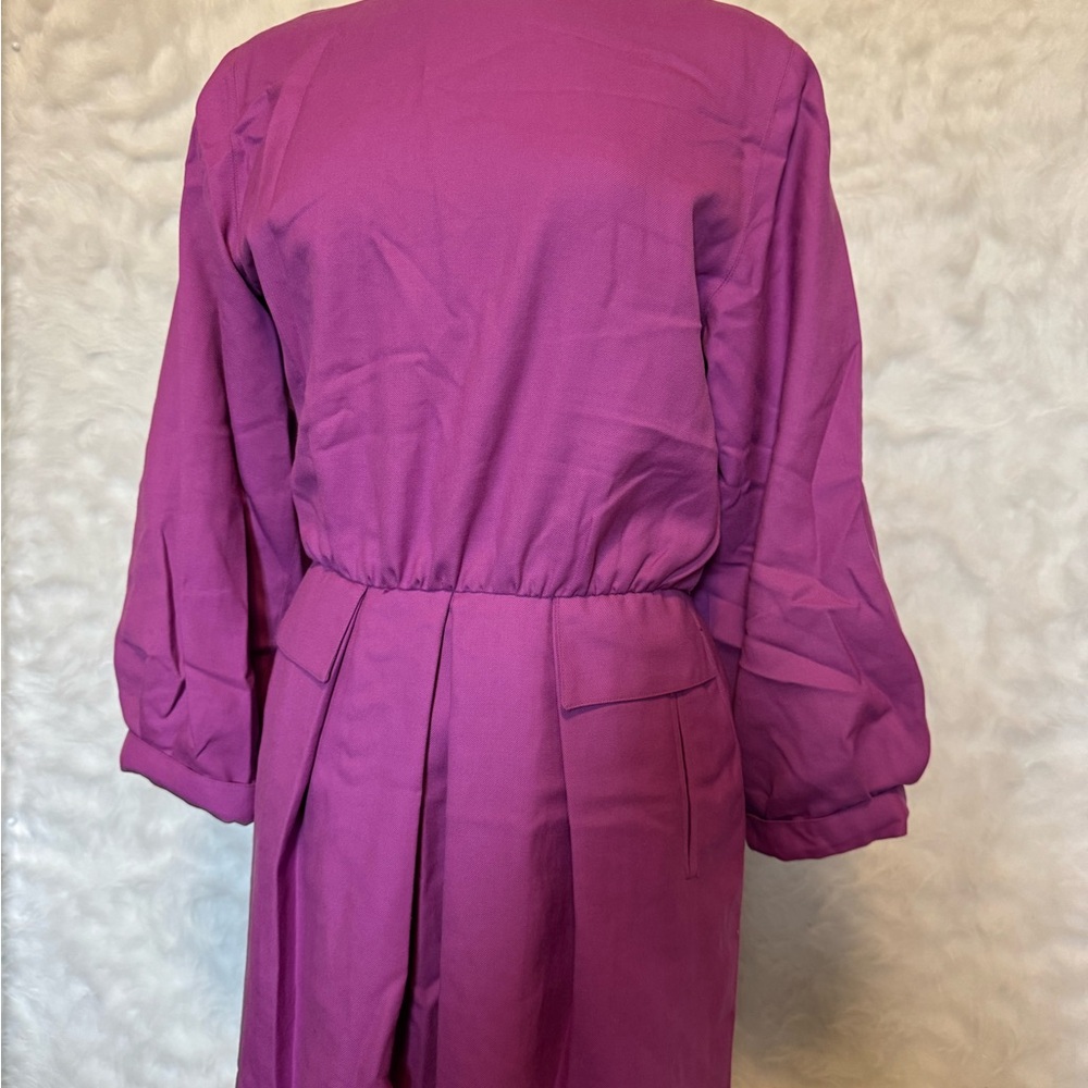 Oscar de la Renta Purple Midi Dress